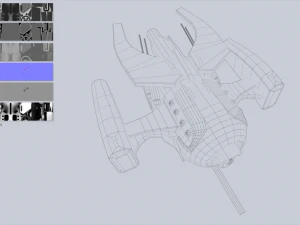 Unmanned Scifi Drone 3D Model