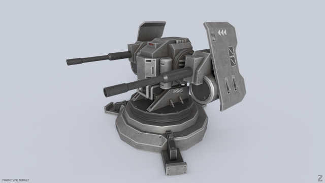 Prototype turret Modelo 3D .c4d .max .obj .3ds .fbx .stl .blend 