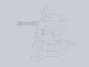 Prototype turret Modello 3D
