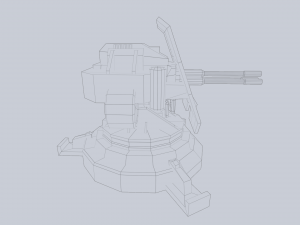 Prototype turret Modello 3D