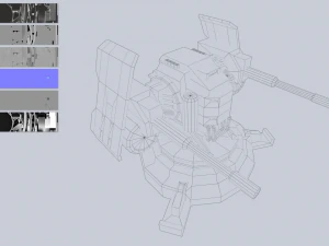 Prototype turret collection 3D Model