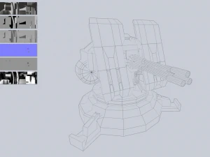 Prototype turret collection 3D Model