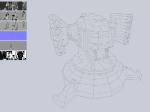 Prototype turret collection 3D Model