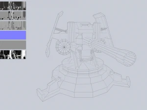 Prototype turret collection 3D Model