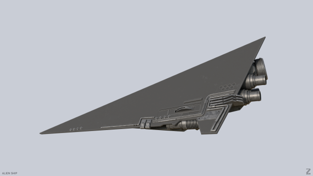 Alien ship 3D मॉडल .c4d .max .obj .3ds .fbx .stl .blend 