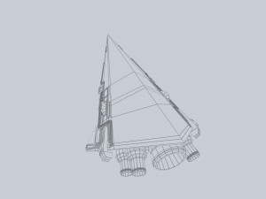 Alien ship 3D मॉडल