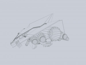Alien ship 3D 모델