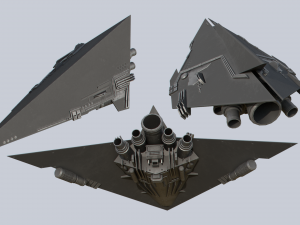 Alien ship collection 3D Model