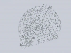 Science-Fiction-Helm 3D Modell