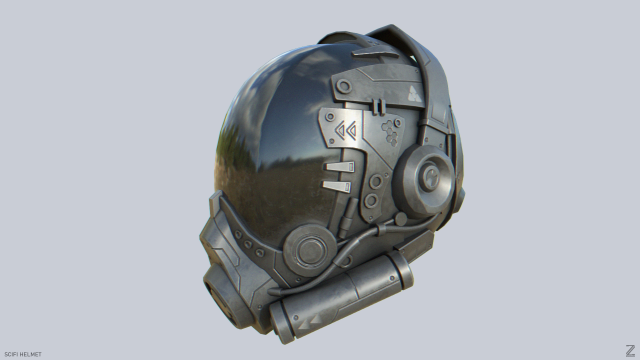 Scifi helmet 3D 모델 .c4d .max .obj .3ds .fbx .stl .blend 