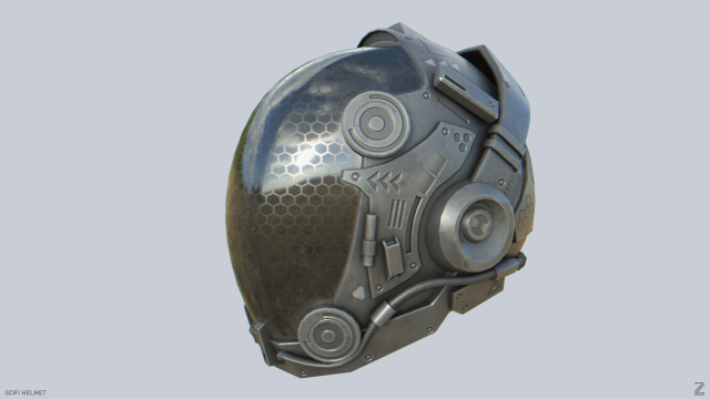 Scifi helmet 3D मॉडल .c4d .max .obj .3ds .fbx .stl .blend 