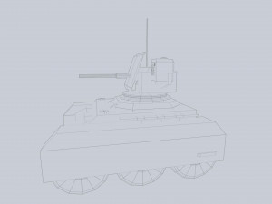 Unmanned Mini Tank 3Dモデル