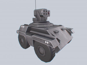 Unmanned Mini Tank Model 3D