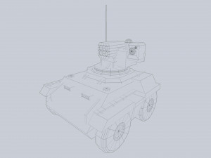 Unmanned Mini Tank Model 3D
