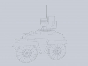 Unmanned Mini Tank Model 3D