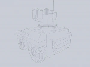 Mini carro armato senza equipaggio Modello 3D