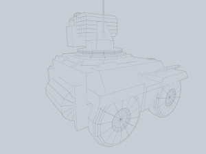 Unmanned Mini Tank Model 3D
