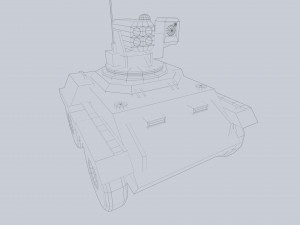 Unmanned Mini Tank Model 3D