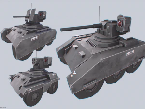 Koleksi Mini Tank Tak Berawak Model 3D