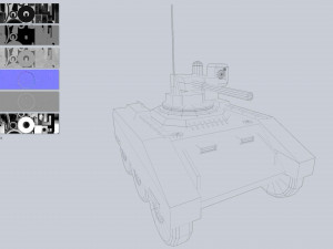 Unmanned Mini Tank collection 3D Model