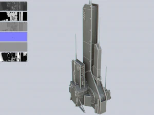 Torre della fantascienza Modello 3D