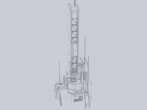 Scifi tower 3D Model