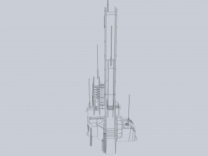 Scifi tower 3D Model