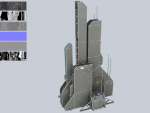 Scifi tower 3Dモデル