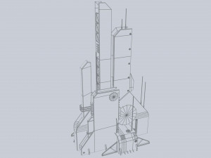 Scifi tower 3Dモデル