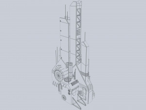 Scifi tower 3Dモデル