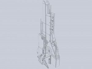 Scifi tower 3Dモデル