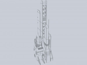 Scifi tower 3Dモデル