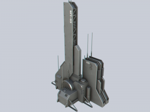 Scifi tower 3D 模型
