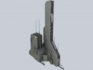 Scifi tower 3D Model