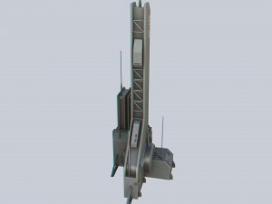 Scifi tower 3D Model