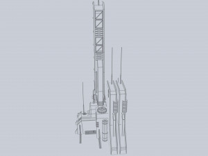 Scifi tower 3D Model