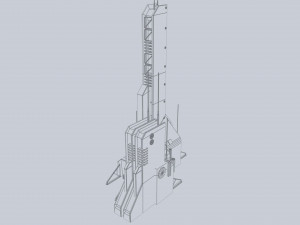 Scifi tower 3D Model