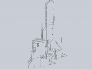 Scifi tower 3D Model
