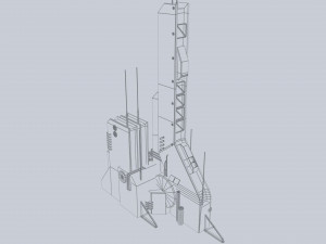 Scifi tower 3D Model
