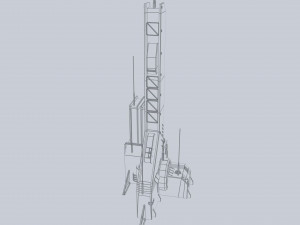 Scifi tower 3D Model