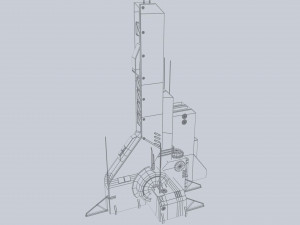 Scifi tower 3D Model