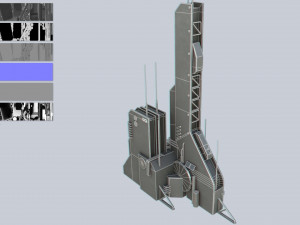Scifi tower collection 3D मॉडल
