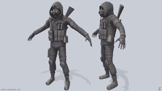 Military SAS 3D Модель .c4d .max .obj .3ds .fbx .stl .blend 