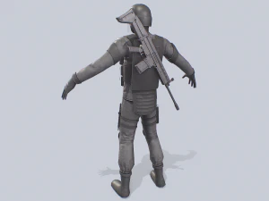 Milit&auml;risches GIGN 3D Modell
