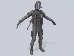 Milit&auml;risches GIGN 3D Modell