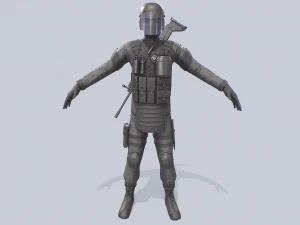 Milit&auml;risches GIGN 3D Modell
