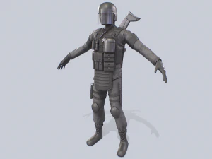 Milit&auml;risches GIGN 3D Modell