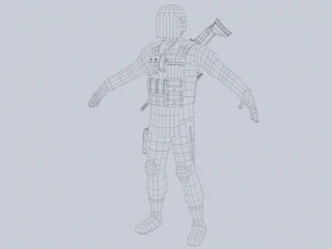 Milit&auml;risches GIGN 3D Modell