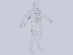 Milit&auml;risches GIGN 3D Modell