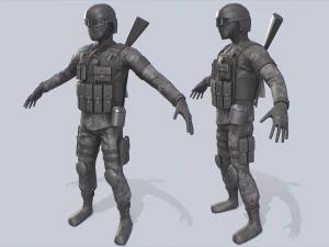 Military Character collection 3D Model